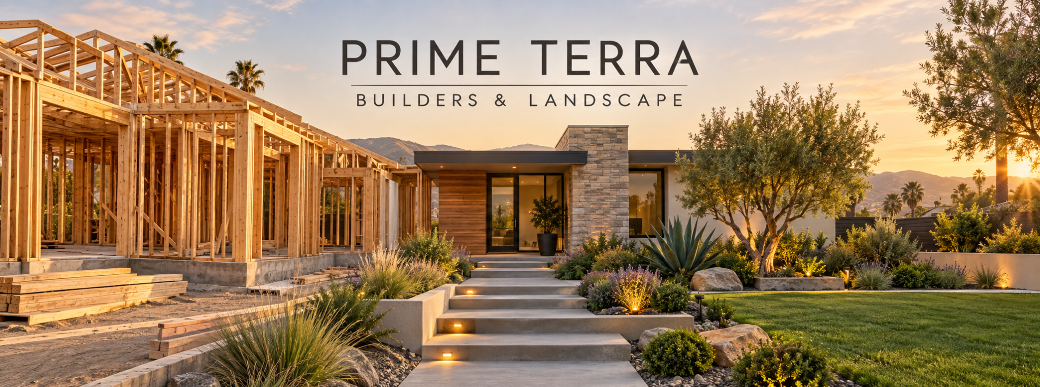 Prime Terra construction and landscaped home concept